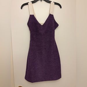 Juniors Purple and White Dress